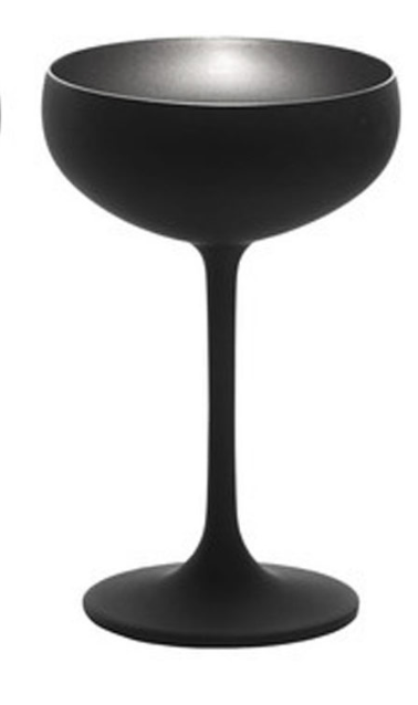 STOLZLE – OLYMPIC CALICE CHAMPAGNE - SET DA 6 - Nero/Argento